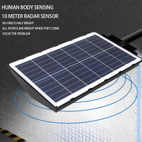 3000W IP65 étanche plusieurs méthodes d'installation éclairage automatique LED lampadaire solaire avec détection du corps humain extérieur