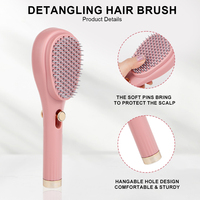 Peigne de massage rétractable personnalisé pour la maison, brosse à cheveux pelucheuse pour le nettoyage du cuir chevelu, outil portable de lissage des cheveux