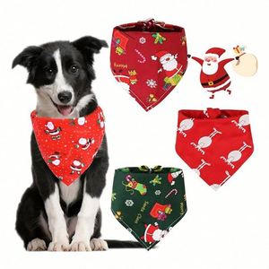 Pañuelo Triangular Clásico para Perros, Estilo Festivo, Babero, Bufanda para Mascotas, Bandana Personalizada para Perros, Regalo de Navidad - Product Image 1