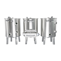 Fût de brassage et bouilloire de fermentation en acier inoxydable 80L, écologique, avec composants de base à roulement pour la brasserie artisanale à domicile
