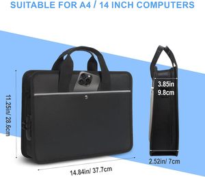 Công Suất Lớn Chống Cháy Không Thấm Nước Tài Liệu Tổ Chức Di Động Tập Tin Chủ Với Khóa Dây Đeo Vai Cho Nhà Văn Phòng Hoặc Trường Học - Product Image 4