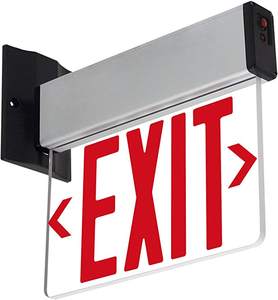 R/G lettere montate in superficie a <span class=keywords><strong>Led</strong></span> con bordo illuminato in alluminio acrilico cartello di uscita a <span class=keywords><strong>Led</strong></span> ricaricabile fuoco di emergenza segnale di luce - Product Image 3