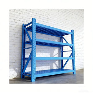 热销低价中型金属货架批发价钢制储物架适用于车库和仓库使用 - Product Image 1