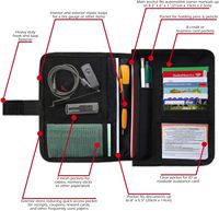 Porte-documents en cuir pour voiture, sac de rangement pour papiers de véhicule, manuels, assurance et immatriculation