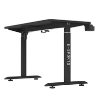 Escritorio Metálico Wquantum con Altura Ajustable, Superficie de Vidrio, Iluminación RGB, Portavasos y Gancho para Auriculares - Requiere Ensamblaje para Juegos