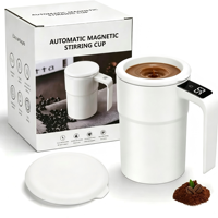 Nicebuy Tasse intelligente en acier inoxydable 316 de 450 ml avec affichage de la température, agitation automatique, tasse à café portable avec couvercle