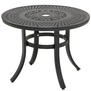 Meubles De café Décorations Marché Parapluie <span class=keywords><strong>Parasol</strong></span> <span class=keywords><strong>Petite</strong></span> <span class=keywords><strong>Table</strong></span> En Métal Noir Patio <span class=keywords><strong>Table</strong></span> de Jardin avec Trou Pour Parapluie - Product Image 2