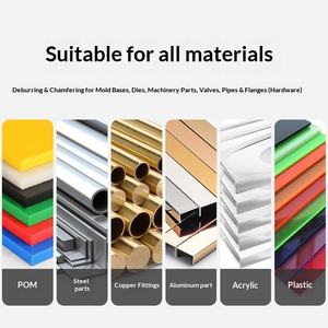 מכונת חיתוך פנאומטית מיני של ג'ינליס, כלי חיתוך ידני 45 מעלות למתכת, PVC, פלדה, אלומיניום, ליטוש קצוות - Product Image 5