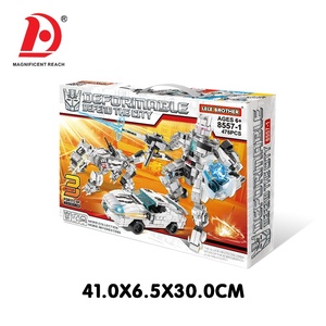 HUADA 2023 Journée des Enfants Le <span class=keywords><strong>Meilleur</strong></span> Cadeau En Plastique BRICOLAGE Assembler Déformer Blocs de Construction <span class=keywords><strong>Robot</strong></span> Jouets - Product Image 6