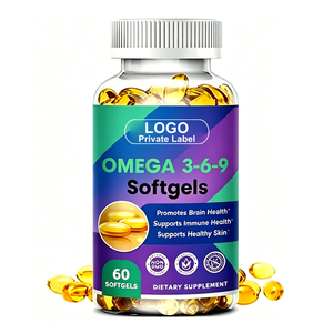Capsules d'huile de poisson Oméga 3 OEM, riches en EPA et DHA, supplément Oméga 3 6 9, capsules d'huile de poisson végétaliennes, favorisent la santé du cerveau et de la peau - Product Image 1