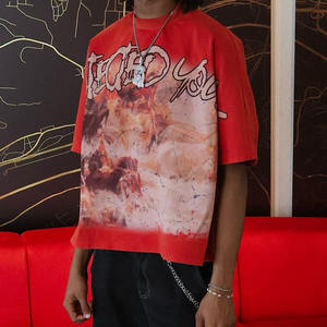 <span class=keywords><strong>T</strong></span>-Shirt Streetwear Personalizzata US Free Tex 200 Gsm 100% Cotone Stampa DTG Pesante Oversize con Spalle Cadenti e Lavaggio Acido - Product Image 3