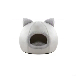 Winter-Halbgeschlossene Niedliche Katzenhöhle, Selbstheizende Katzenmatte, Komfortables Waschbares Haustierbett, Tierhaus zum Schlafen - Product Image 2