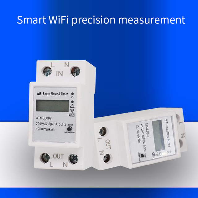2026  Good Quality WiFi  Smart Meter LCD Display DIN Rail  kwh Meter for Remote Control Tuya Single Phase 2p Energy Meter