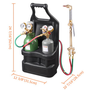 Kit de herramientas de soldadura y corte estilo americano con cilindro de gas, manguera, regulador de presión y soplete de corte (Sudamericano) - Product Image 2