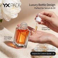 Botol Serum Wajah Kosmetik Kaca Amber Frost 10ml 15ml, Botol Minyak Esensial Rambut Mewah Kosong Custom dengan Pipet