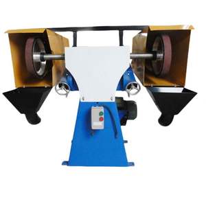 Machine de ponçage à bande anti-poussière, rectifieuse double poste, bande horizontale pour pièces de formes spéciales, pour fonderie et forgeage - Product Image 4