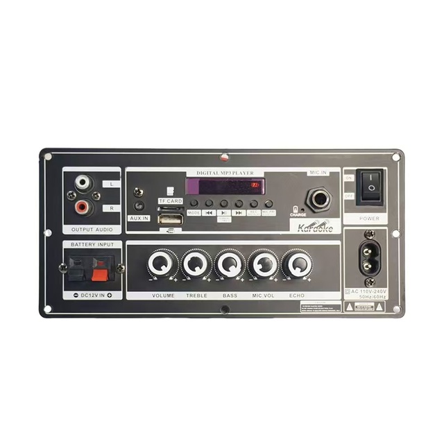100W Power Amplifier Board  Mono Channel Trolley PCB Board 7.4V AC Chargeable With Display  Outdoor Audio Amp Module  Microphone