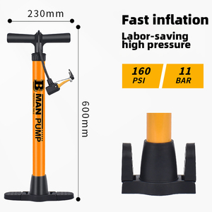 <span class=keywords><strong>Pompe</strong></span> tubulaire en acier orange haute pression 160PSI hauteur 600mm <span class=keywords><strong>avec</strong></span> adaptateur de valve multi-usage pour <span class=keywords><strong>un</strong></span> gonflage rapide des pneus - Product Image 3