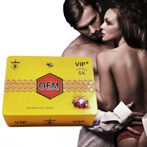 Nouveautés : Boîtes en papier couché pour miel de fraise VIP pour hommes, Pack <span class=keywords><strong>Platine</strong></span> VIP, Boîte d'emballage pour miel, Compléments alimentaires à base de plantes - Product Image 1
