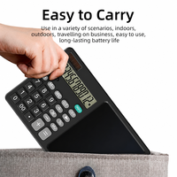 Tableta de escritura con calculadora 2 en 1 con pantalla de 12 dígitos y lápiz óptico para material de oficina
