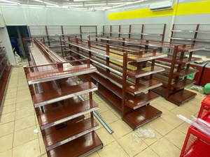 Customization Wire mesh back supermarket shelving / gondola shelving/ <b>display</b> racks Vietnam 3-6 tiers Customization Light Duty - Product Image 2