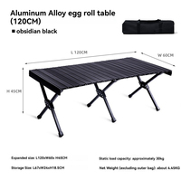 Table de camping pliante portable en alliage d'aluminium 120*60CM, légère, pour pique-nique en extérieur, vente en gros d'usine