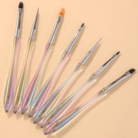 Nouveau design d'art des ongles ensemble d'outils de pinceaux de bricolage 12 pièces Gel d'extension personnalisé manucure française peinture stylo de dessin
