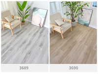 Revêtement de sol SPC en pierre-plastique, type clic, pour usage domestique, 5 mm, style carrelage, pose directe, imperméable, antidérapant, ignifuge