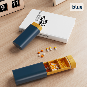 Organizzatore di medicina settimanale 7 giorni di viaggio in ABS materiale Push-Pull contenitore per pillole 3 scomparti per Tablet Dispenser portapillole - Product Image 6