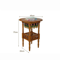 Meubles de salon personnalisés en usine, table d'appoint ronde en bois moderne, petites tables basses