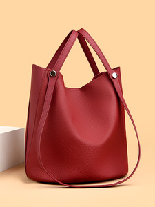 Fashion New Crossbody Bags High Quality Genuine Leather Shoulder Bucket Bag Casual Totes Luxury Women Handbags and <b>Purses</b> - Product Image 4