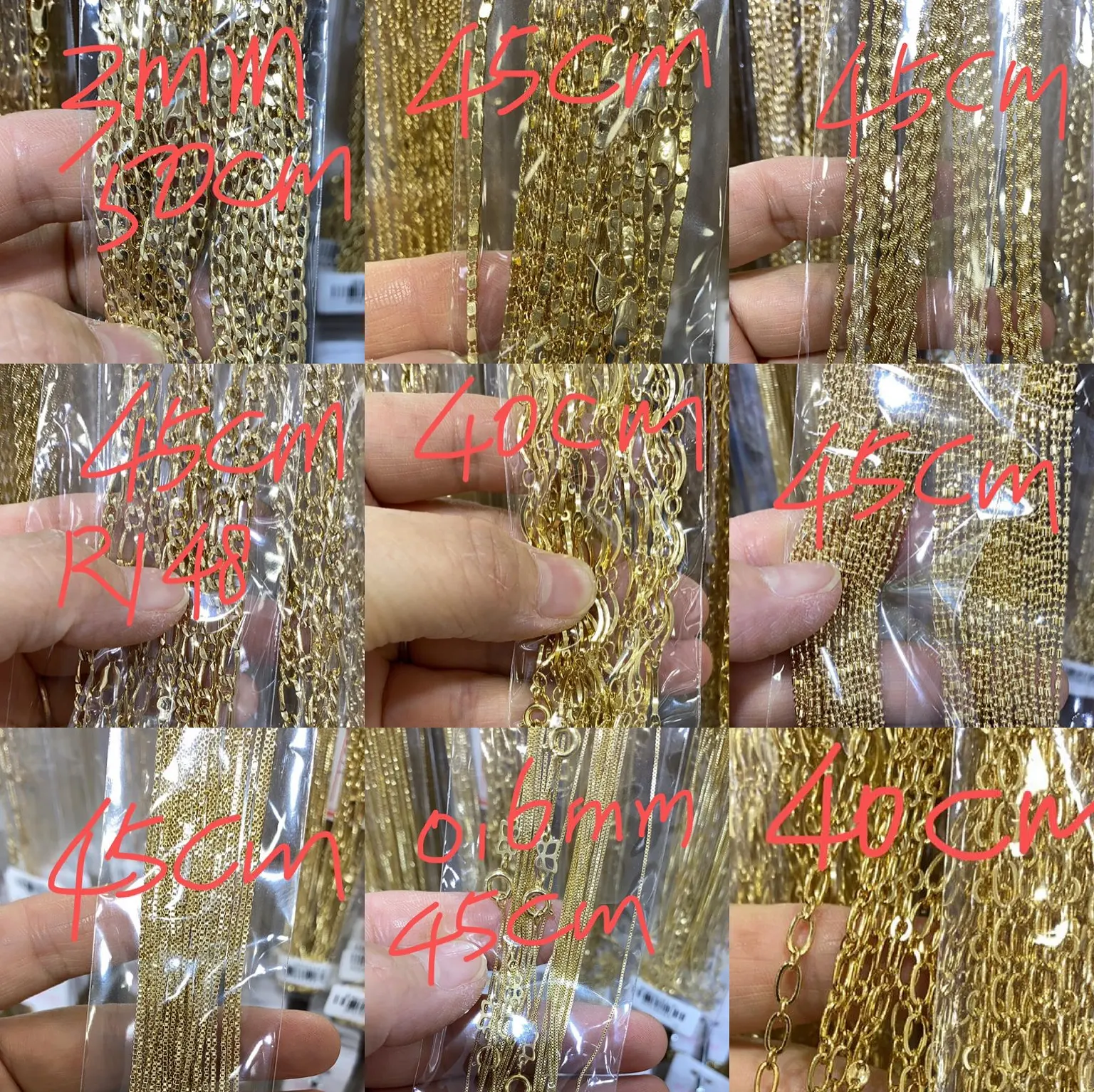 46128 xuping kalung rantai lapis emas 18K wanita, Kalung modis rantai berat