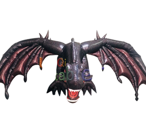 Decoración de escenario de Halloween 4m dragón colgante inflable gigante murciélagos negros inflables para <span class=keywords><strong>casa</strong></span> embrujada - Product Image 4