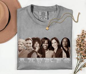 เสื้อยืดวันประเพณีวันแห่งประวัติศาสตร์ผู้หญิงผิวดำ แขนสั้น คอกลม ผ้าฝ้าย 100% พิมพ์ลาย เสื้อผ้าเสริมสร้างพลัง ทรงลำลอง - Product Image 1