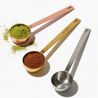 Ensemble de cuillères doseuses en acier inoxydable, lavable au lave-vaisselle, avec trou de suspension, poignée ergonomique, logo personnalisé pour la cuisine, cuillère à matcha