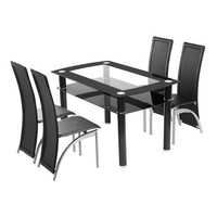 Table de salle à manger en cristal unique pour 6 personnes, chaises de salle à manger modernes en béton élégant, livraison directe d'usine