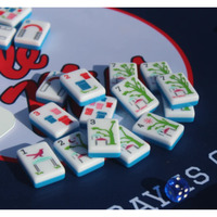 Tuiles de Mahjong Américaines Hotty Toddy University of Ole Miss en Acrylique, Style Américain avec Cartes Joker, Cadeau de Fête, Divertissement
