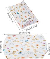 Oreiller en papier kraft vintage personnalisé boîte d'emballage de bonbons boîte à motif de fleurs boîtes cadeaux rustiques