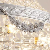 Nouveau Lustre en Cristal Argenté pour Mariage, Lumières Décoratives pour Escalier de Villa