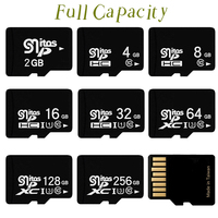 Precio al por Mayor, Tarjeta Micro TF de Plástico Neutral de 2GB-128GB, Negra, Velocidad U3, Logotipo Personalizado, Almacenamiento para Tablet PC