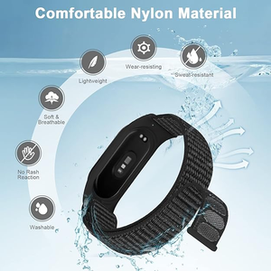 Correa de Reloj de Nailon Ajustable con Velcro para <span class=keywords><strong>Amazfit</strong></span> Band 5, Venta Directa de Fábrica, para Hombre y Mujer - Product Image 2