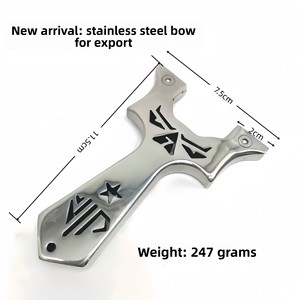 Tirachinas de Alta Calidad de Acero Inoxidable y Banda de Goma, Impermeable, de 12 CM, para <span class=keywords><strong>Caza</strong></span>, Tiro al Aire Libre, Supervivencia, Entrenamiento - Product Image 5