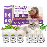Achats en ligne : Kit apaisant 4 en 1 efficace pour chats, diffuseur de phéromones, soulagement de l'anxiété, lutte contre l'agressivité, réduction du stress, 90 jours