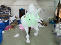 Costume gonflable LED de licorne marchante pour défilé, tenue de mascotte animale gonflable pour spectacle sur scène