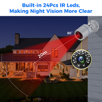 Hiseeu H.265 5MP extérieur vidéosurveillance filaire XVR DVR kit IP Cctv maison 4 canaux système de caméra de sécurité