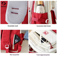 Tas Sekolah Siswa Modis Tahan Air Set Logo Kustom Tas Sekolah Set Ransel Siswa