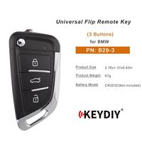 Clé télécommande universelle KEYDIY KD B29-3 à 3 boutons pour type BMW, sans transpondeur/puce, sans proximité/clé intelligente/Keyless Go, lot de 5