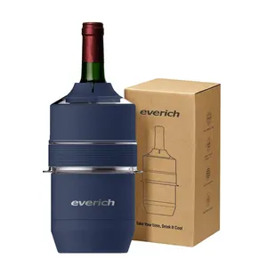 Pendingin anggur dengan baja tahan karat portabel cocok dengan beberapa botol sampanye insulator304 dinding ganda pendingin anggur