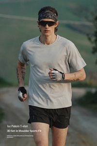Camiseta de secado rápido con diseño de hielo para una sensación fresca al aire libre, protección solar, antibacteriana, camiseta de secado rápido para hombre - Product Image 2