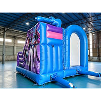 Château gonflable commercial en PVC avec toboggan, sous licence K-Pop Demon Hunters